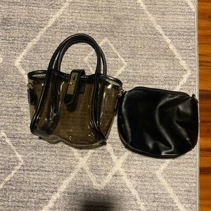 Smoke colored clear bag